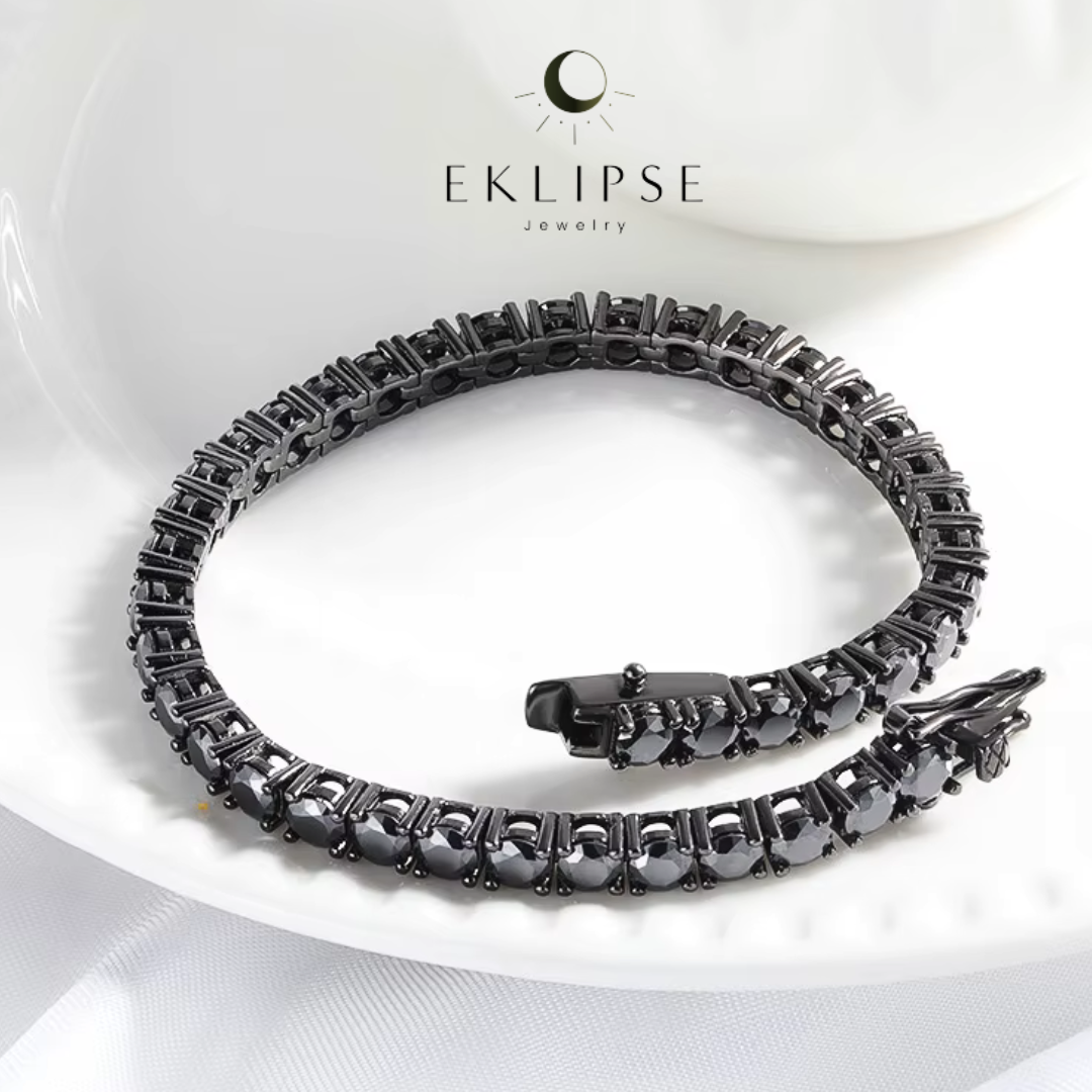 Brazalete Sombra de Cristal Zirconia Cúbica Obscura 21CM