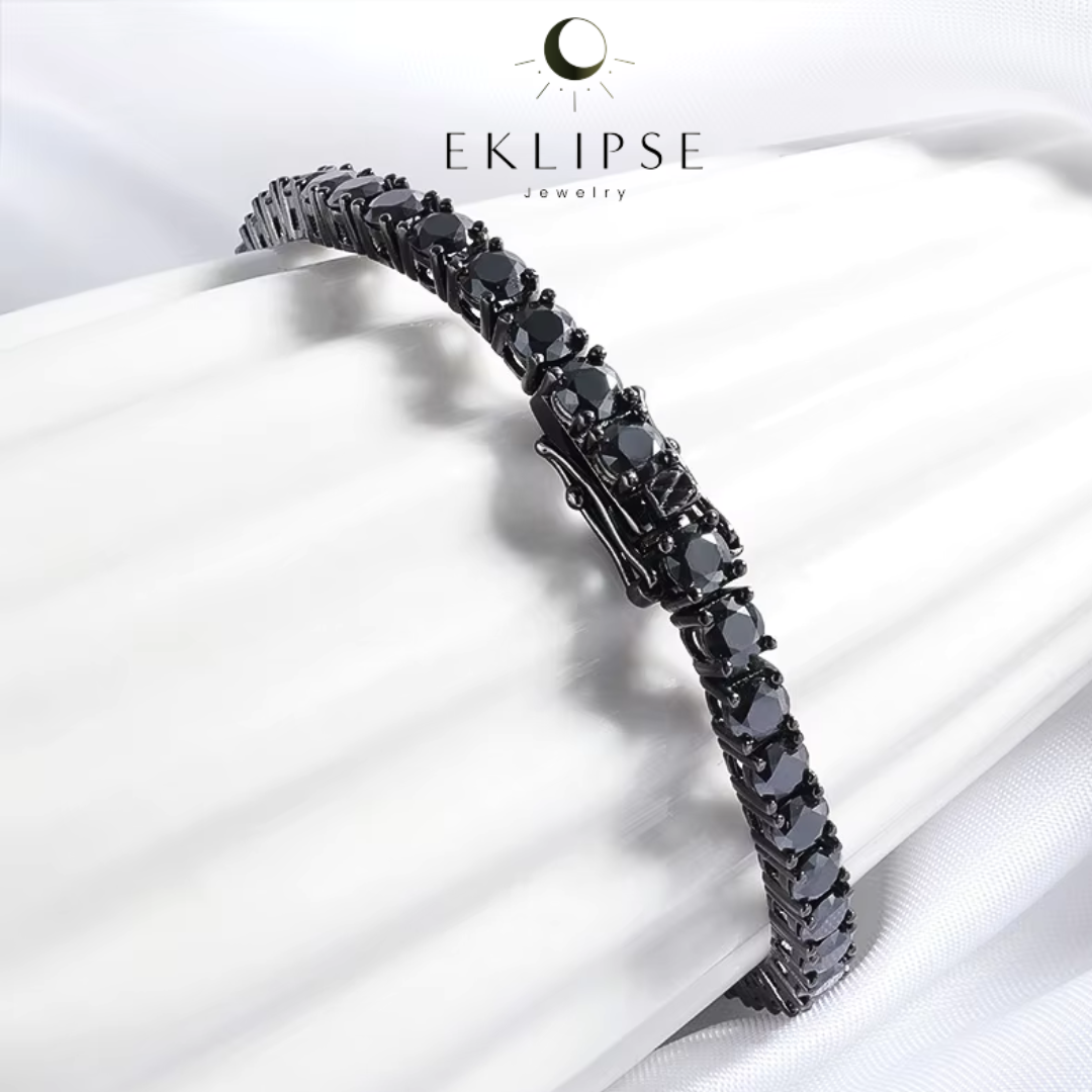 Brazalete Sombra de Cristal Zirconia Cúbica Obscura 21CM