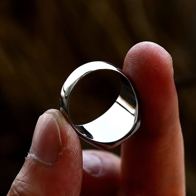 Anillo "Espejo del Alma" ® Acero Satinado