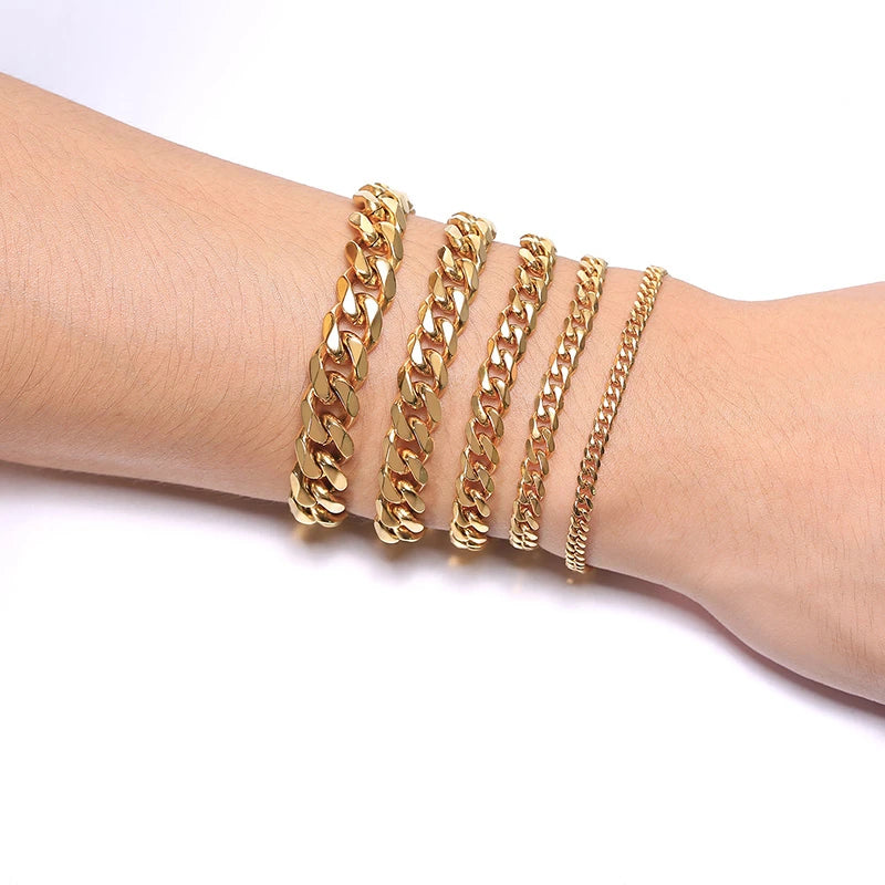 Pulsera Cubana de Acero Inoxidable