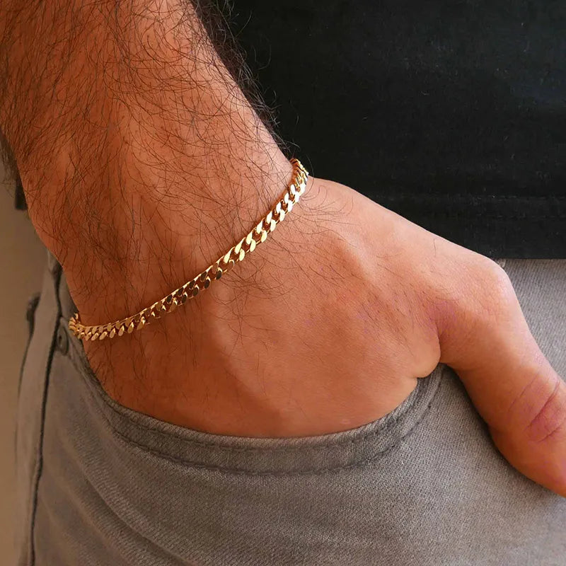 Pulsera Cubana de Acero Inoxidable