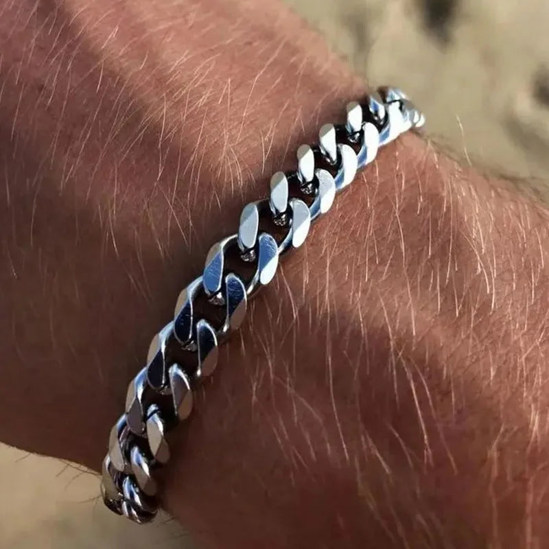 Pulsera Cubana de Acero Inoxidable