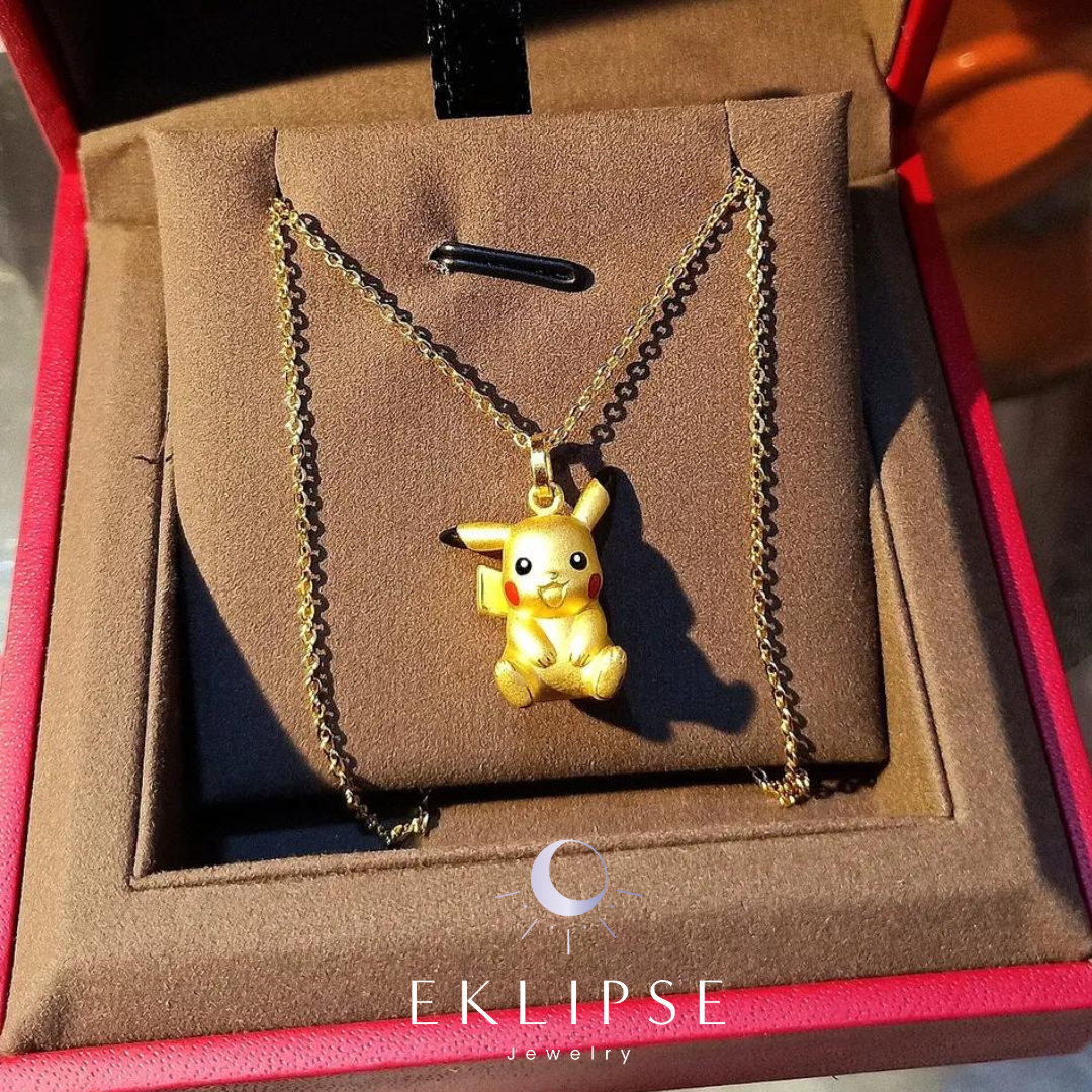Eklipse ® Collar de Pikachu Oro Edición Limitada Hecho a Mano