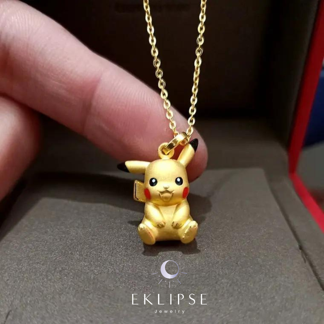 Eklipse ® Collar de Pikachu Oro Edición Limitada Hecho a Mano