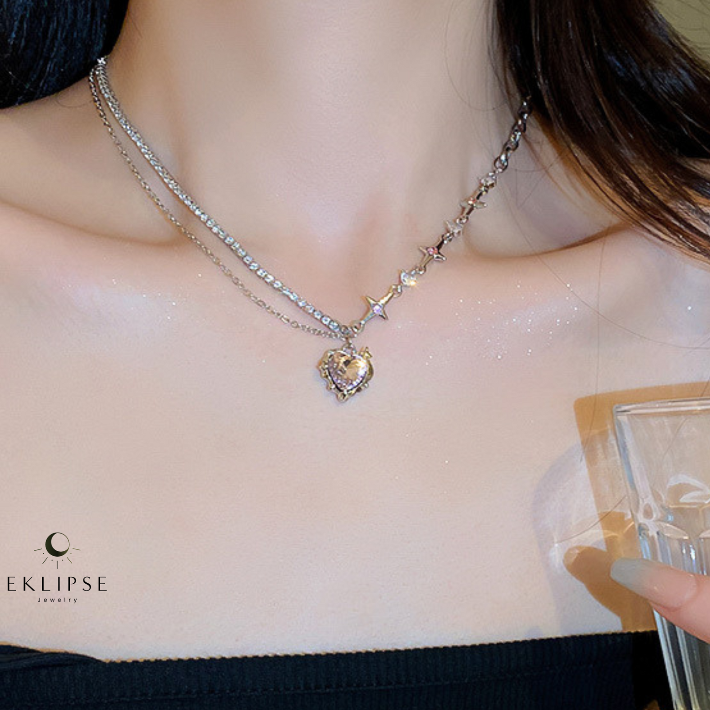 Collar Corazón de Sombra ®
