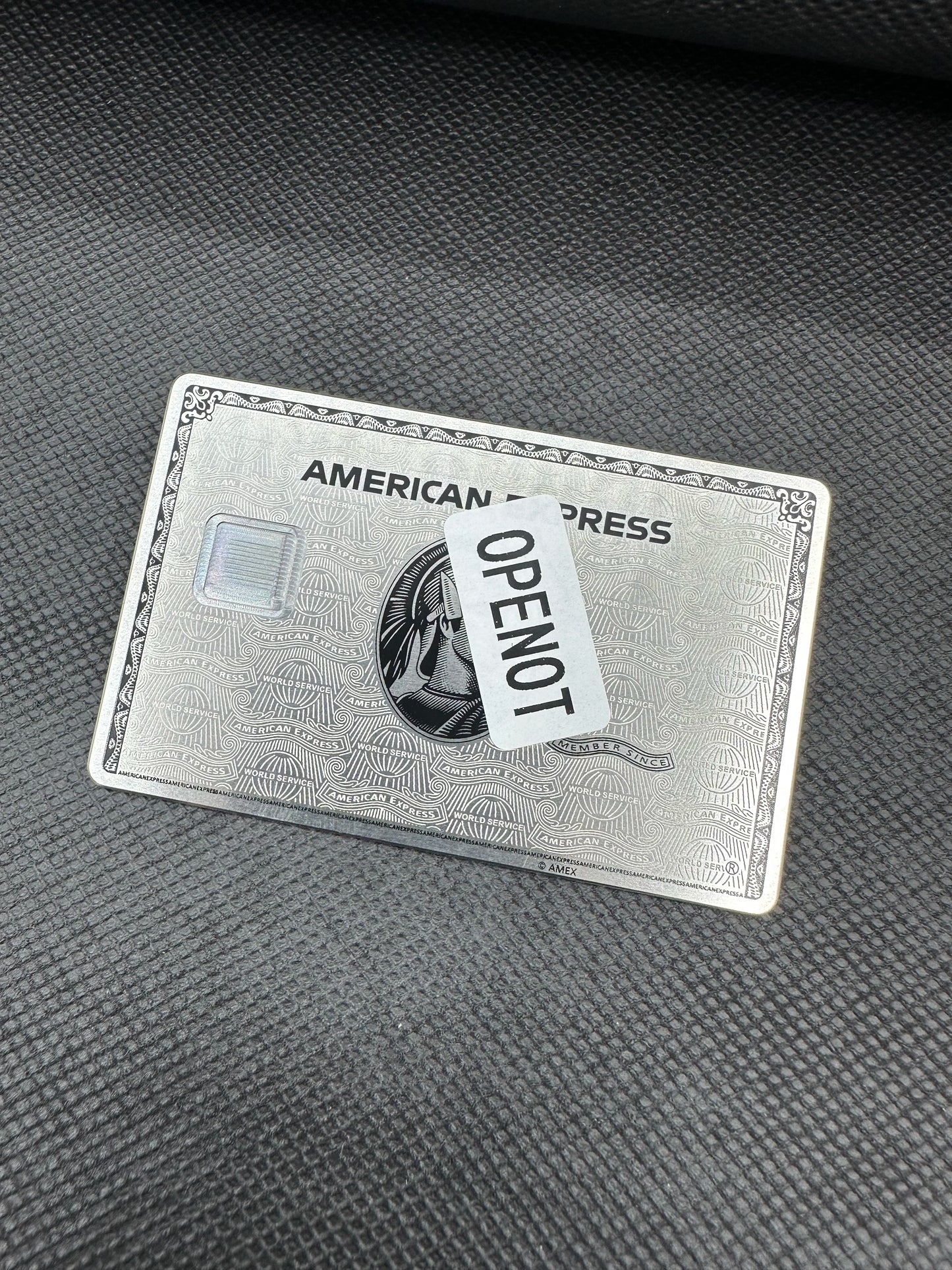 Tarjeta de Metal Personalizada American Express Negra y Dorada