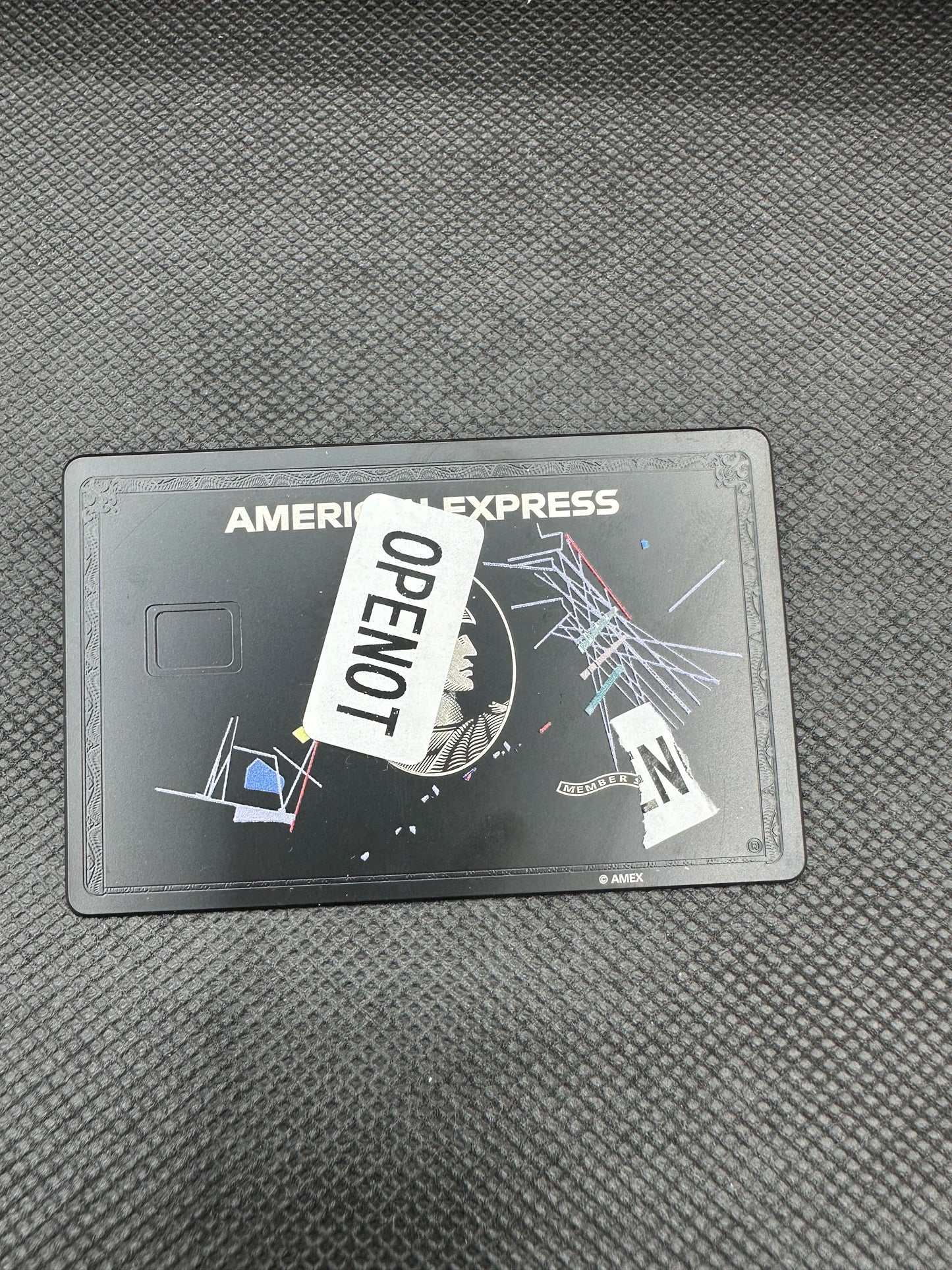 Tarjeta de Metal Personalizada American Express Negra y Dorada