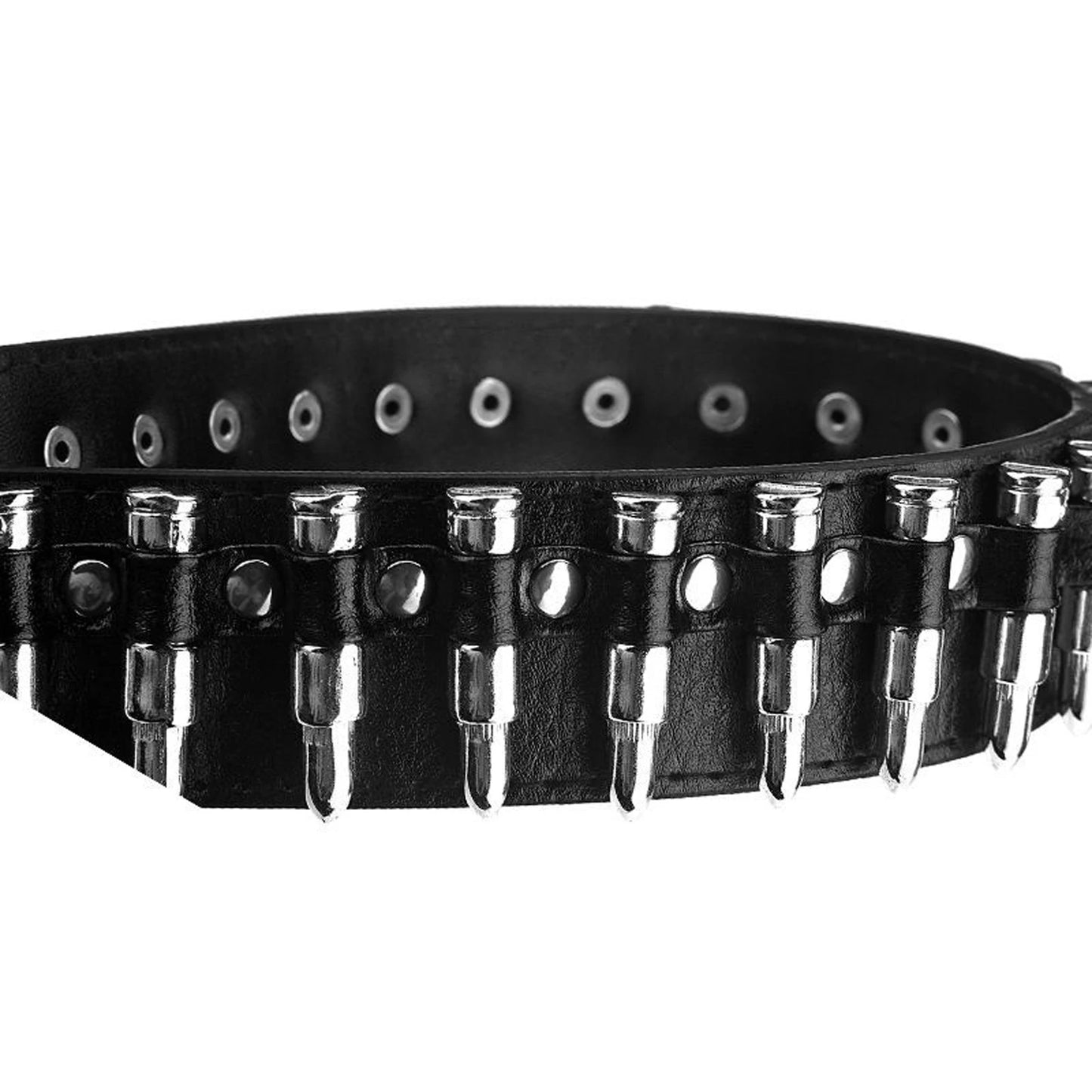 Women Men Waist Belt Punk Bullets Rivet Studded Imitation Leather Belt Hip Hop Rivet Belt for Jeans Black