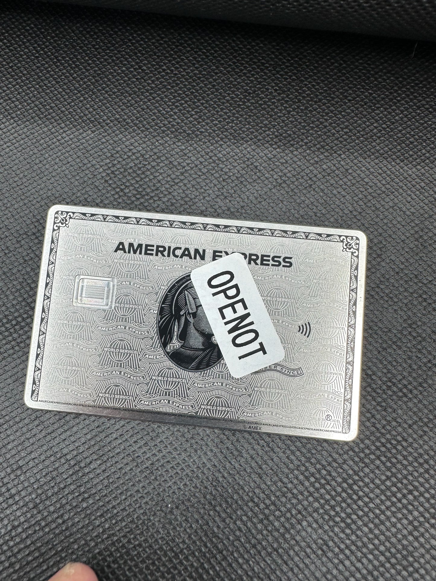 Tarjeta de Metal Personalizada American Express Negra y Dorada