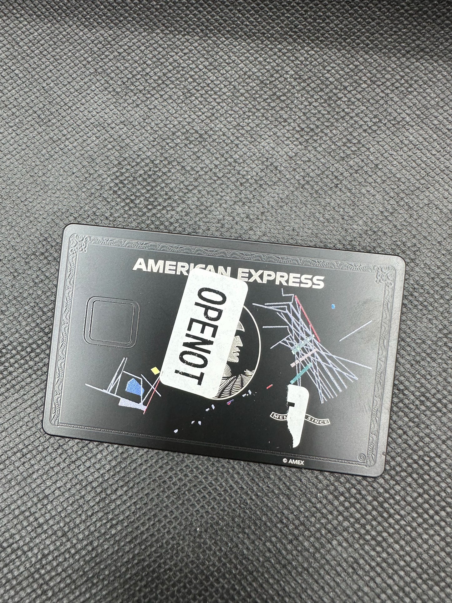 Tarjeta de Metal Personalizada American Express Negra y Dorada