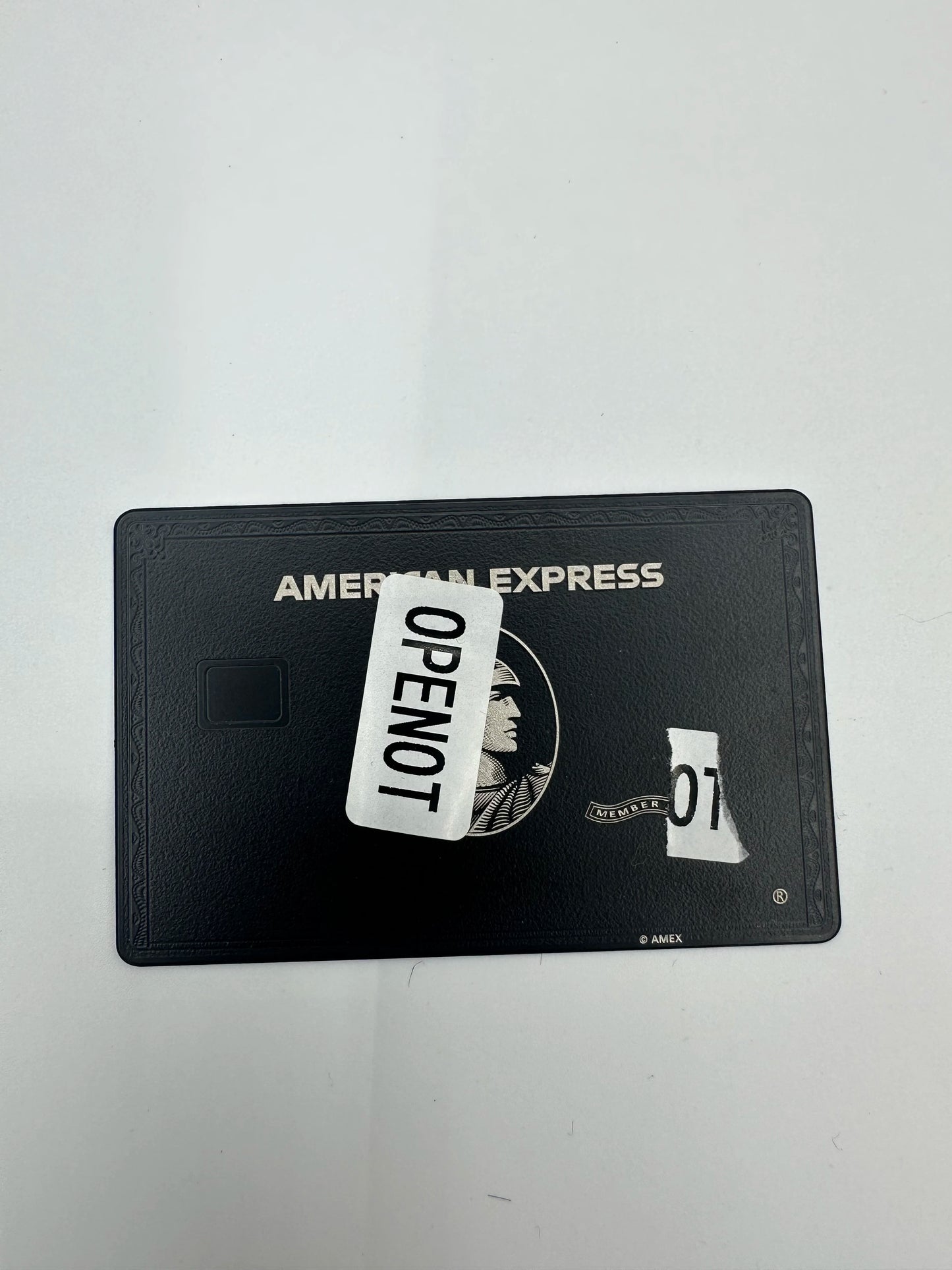 Tarjeta de Metal Personalizada American Express Negra y Dorada