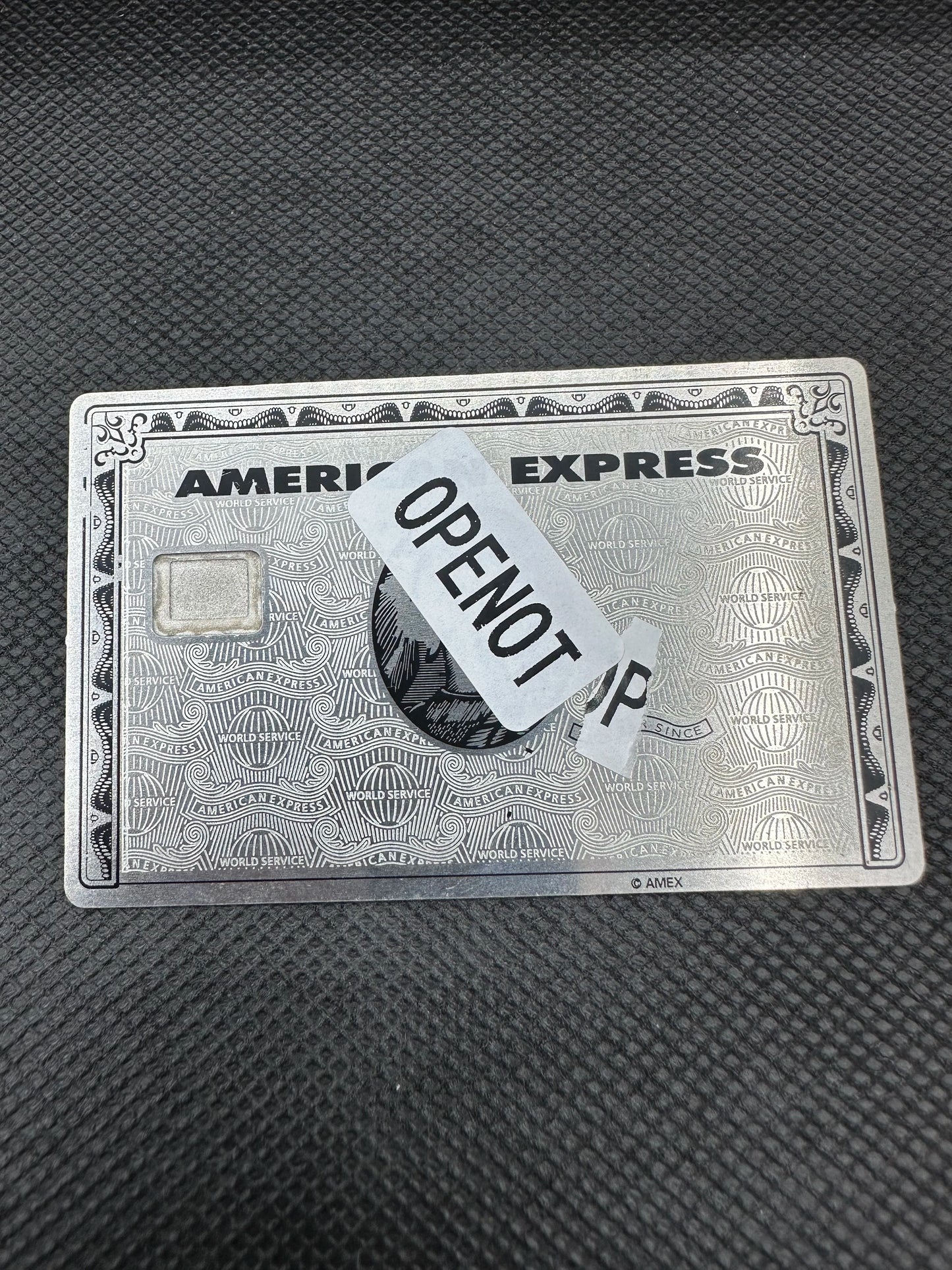 Tarjeta de Metal Personalizada American Express Negra y Dorada