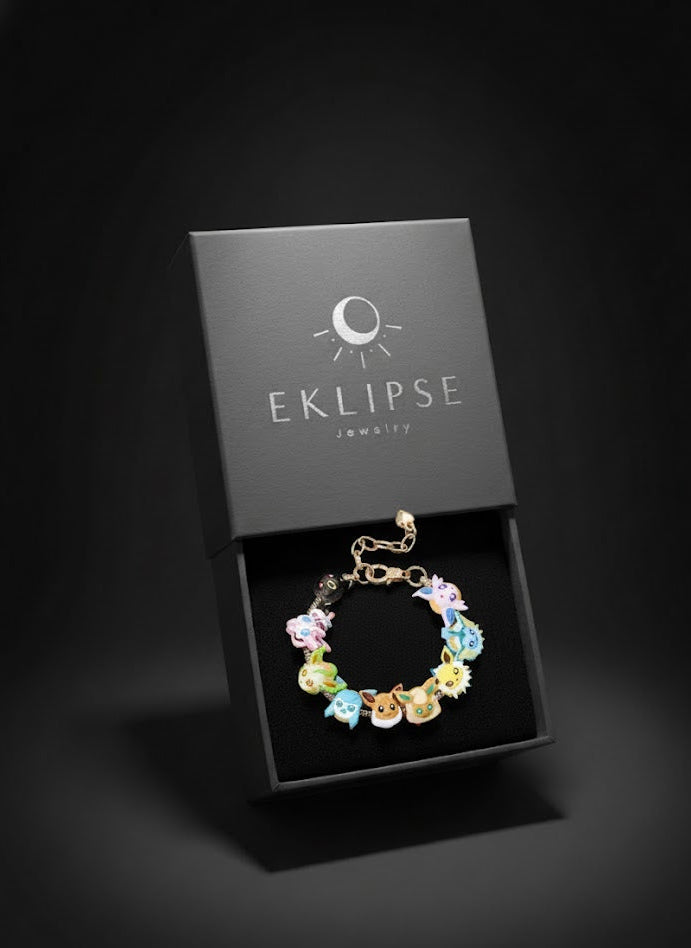 Pulsera "Eevee" con Charms Hecha a Mano